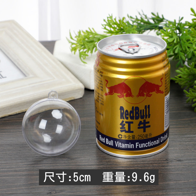 Wholesale 5pcs Christmas Candy Storage High Transparent Ball DIY Plastic Transparent Window Decoration Transparent Hanging Ball Storage